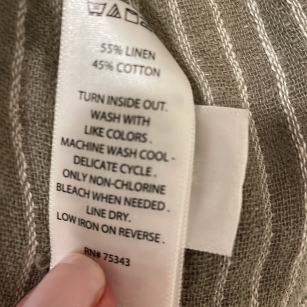 Adrienne Vittadini linen blend unstructured jacket size medium - Picture 8 of 9